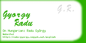 gyorgy radu business card
