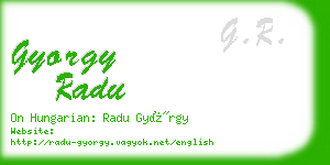 gyorgy radu business card